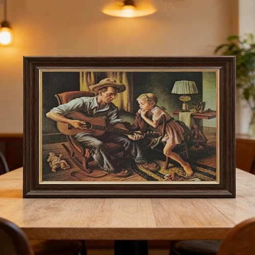 Thomas Hart Benton Music Lesson Impression sur Toile Finition Premium - 6