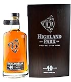  Rarität: Highland Park Single Malt Scotch Whisky 40 Jahre - 0,7l inkl. Holzkiste - die seltene Abfüllung wird Sie begeistern!