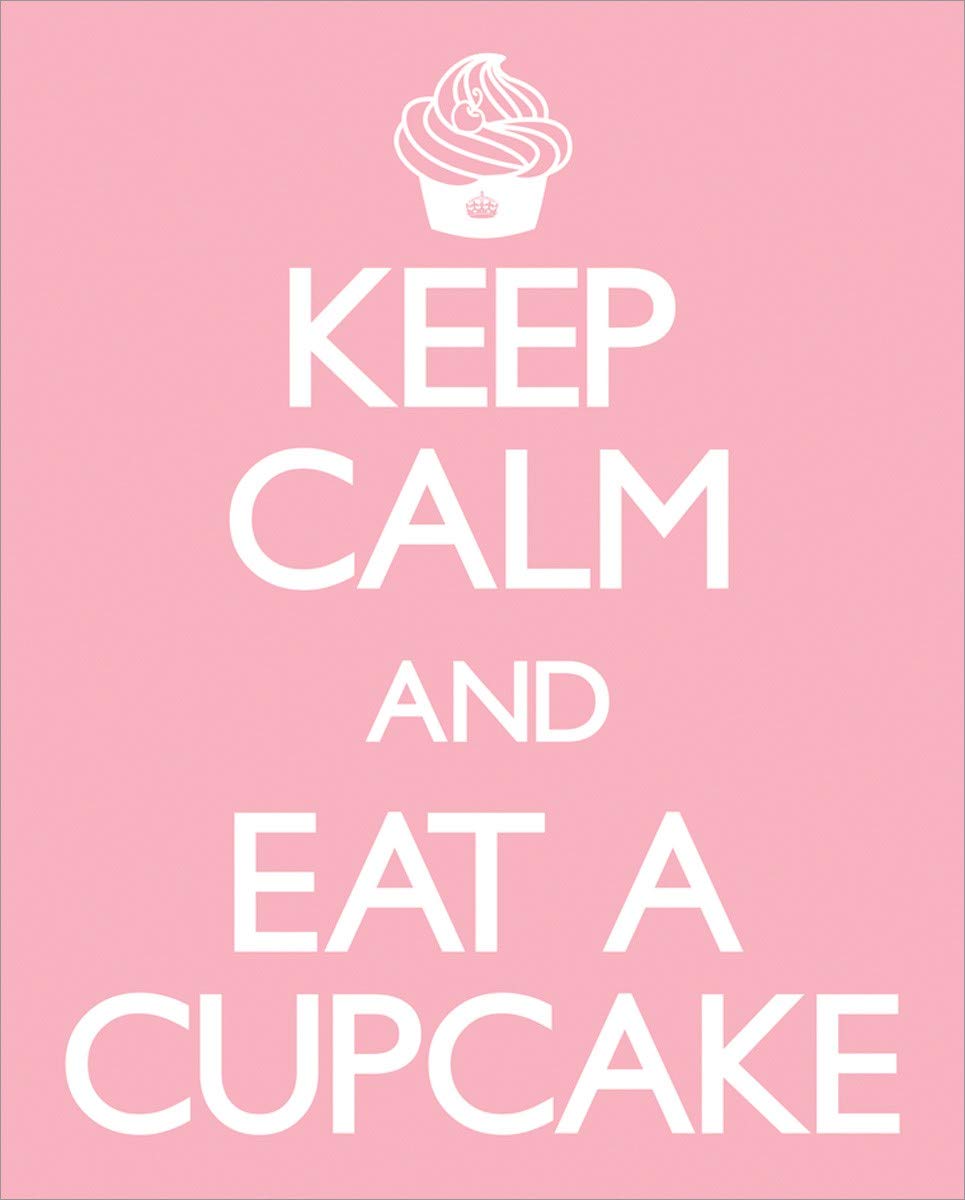 Pyramid International " Keep Calm and Eat a Cupcake Mini Poster, Multi-Colour, 40 x 50 x 1.3 cm