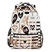 Oarencol Herz-Cupid Paris Eiffelturm Kiss Hello Rucksack Büchertasche Daypack Reise Schule College Tasche