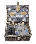 Regalo Personalised Vodka Gift Hamper Set | Engraved Dimple Vodka Glass & 4 Miniature Bottles | Custom Laser Engraved | Birthday, Christmas & Special Occasion Gift for Him or Her | 40% ABV | 18+