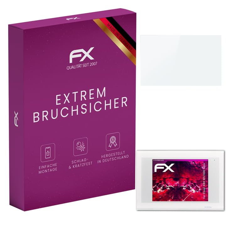 atFoliX Plastic Glass Protective Film compatible with Elsner KNX WS1000 Style Glass Protector, 9H Hybrid-Glass FX Screen Protector