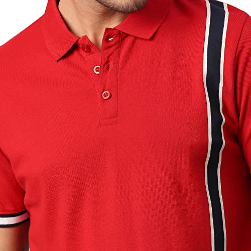 Image of Dennis Lingo Men's Slim Fit Burgundy Polo T-Shirt