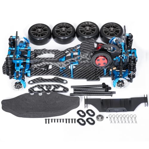 JGGZONE Metal Alloy & Carbon Fiber 1/10 RC Chassis Frame Kit Upgrade Components for Sakura D...