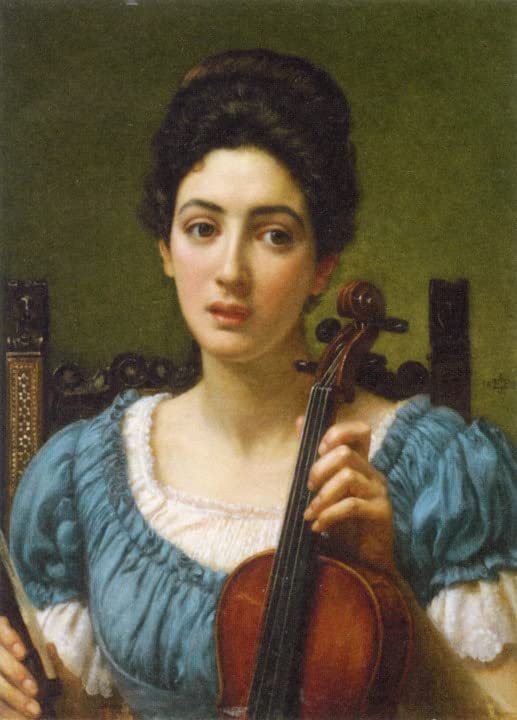 Image sur toile le violoniste John Poynter 60x90cm affiche impression d'art