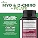 Myo-Inositol & D-Chiro Inositol Supplement for Women's Health | Fertility Supplements Women | Inositol 40:1 Ratio Support Ovarian Function & Healthy Hormone Balance Women | 2050mg | 120 Powder Caps