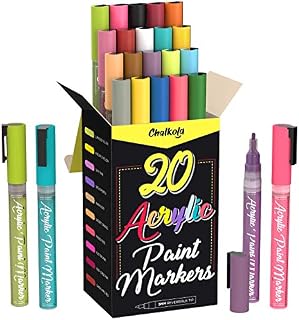 Acrylic Paint Pens for Rock Painting, Stone, Ceramic, Glass, Wood, Canvas - Set