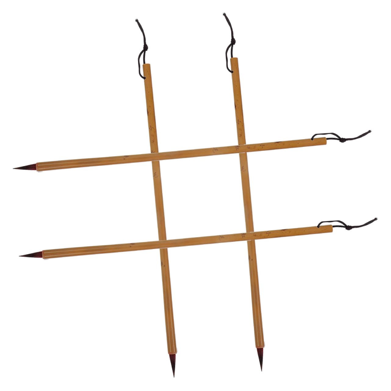 Uonlytech 5 Ensembles Pinceau D'écriture En Minuscules Encrer Brosse De Peinture De Chinoise Pinceau D'écriture De Poteau En Bambou 4 Pièces * 5