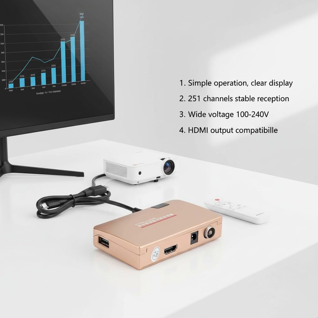 RF zu HDMI Konverter HDMI zu RF Modulator Analoger TV Empfänger Adapter HD Modulator mit Fernbedienung für alle Port TVS Projectors Multimedia Teaching Network