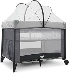 Berço portátil desmontável Hello cor Cinza Infanti