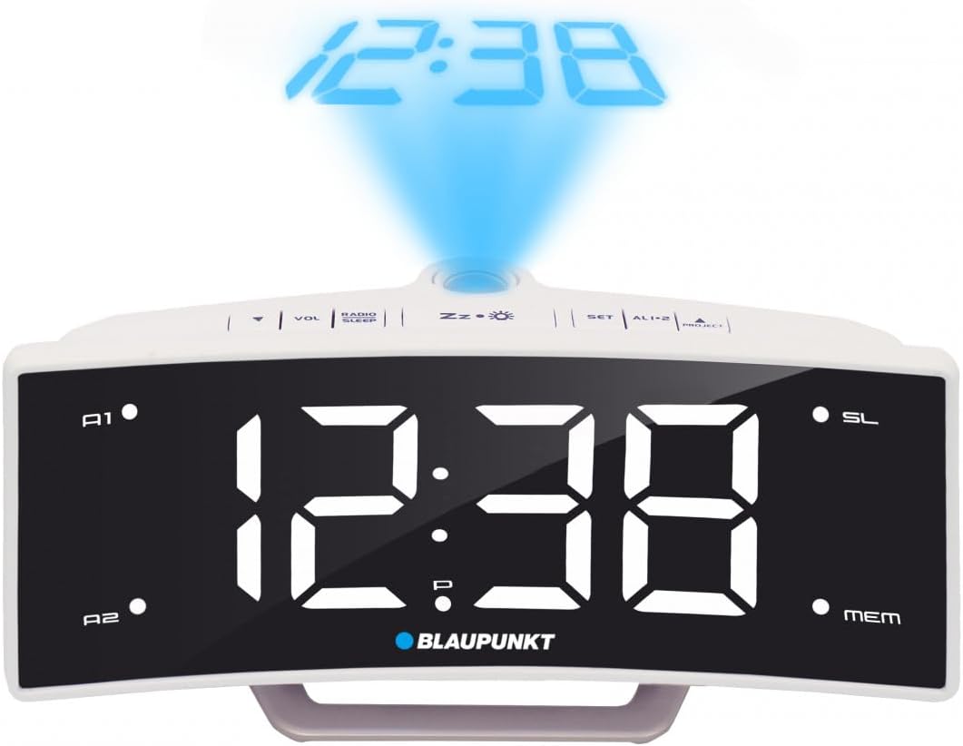 BLAUPUNKT CRP7WH Clock Radio Blaupunkt CRP7WH, FM PLL, projector, USB charging