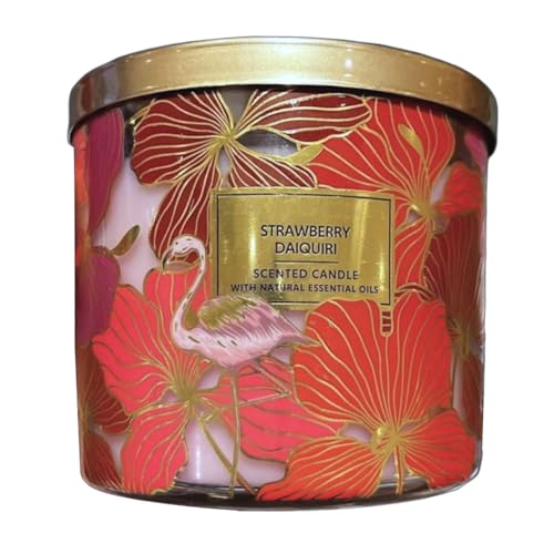 Strawberry Daiquiri 3-Wick Scented Candle with Natural Essential Oils – 14.5 oz (411 g)
