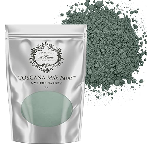 AMY HOWARD AT HOME Toscana Milk Paint Powder for Furniture Decor Finish and More | Multi-Surface Paint Mix with Natural Ingredients | Add Water | 12.0 Ounce Pouch | My Herb Garden