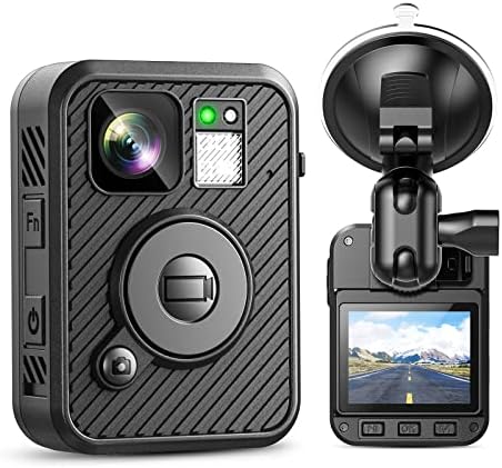 BOBLOV F2 2K 1440P 128GB Body Worn Camera, GPS and WiFi Enabled, Dual Screens for Daily Record, Lecture, Waiters, Workers, 8-10hours 1080P Recording