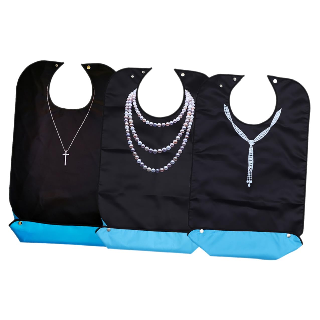 3 Stück-pack Waschbare und Wiederverwendbare Lätzchen aus Polyester für Senioren mit Komfortablem Tragegefühl und Praktischem Kleiderschutz im Haushalt
