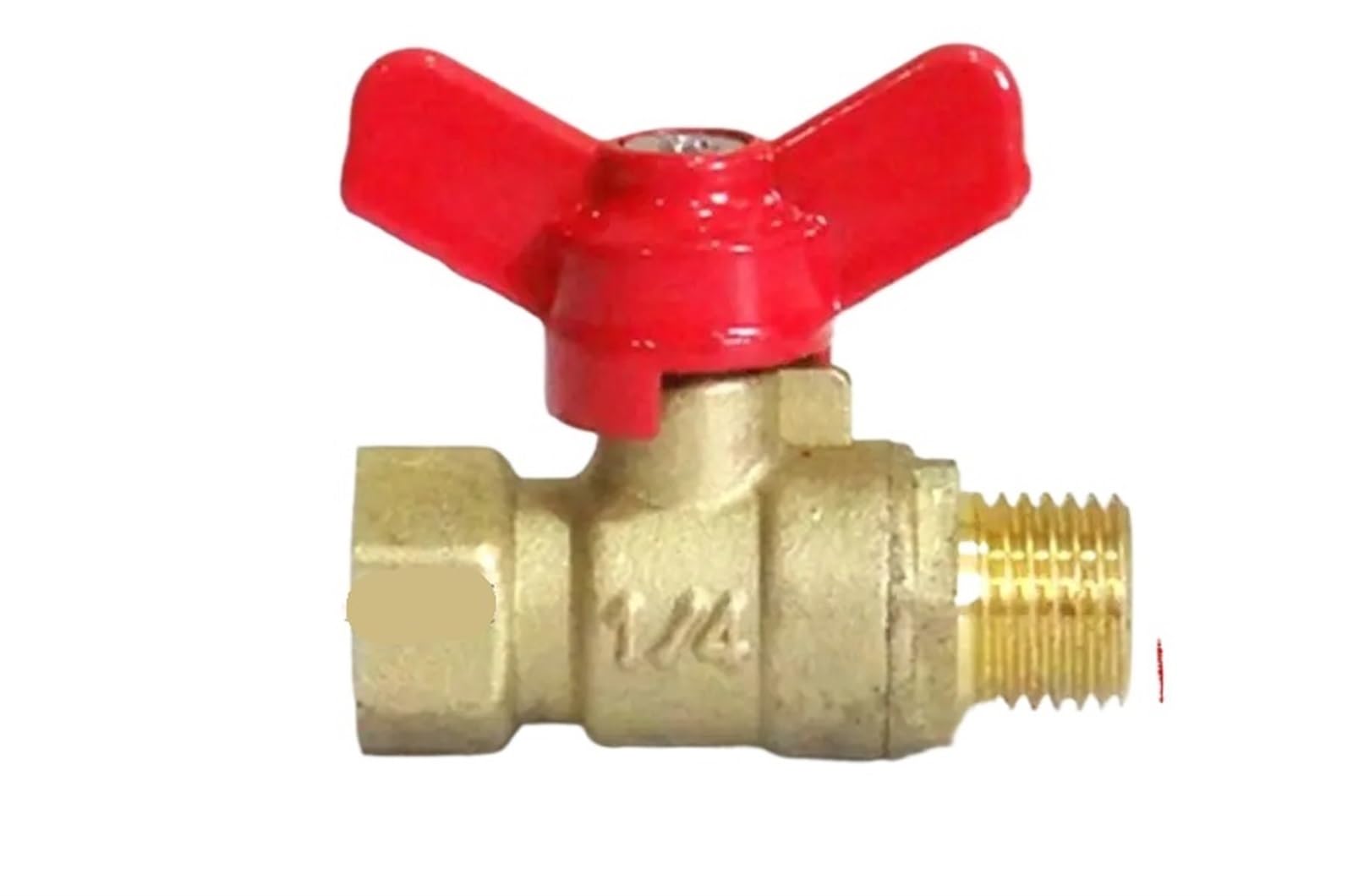 Válvula de bola de latón de 1/4 pulgada con mango mariposa de 0,8 Mpa para control de fluidos