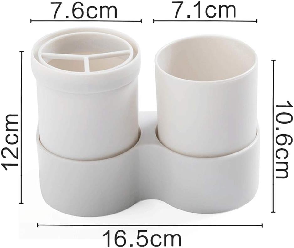 Toothbrush Cup Holder,Household Wall-Washing Set Tooth Bathroom Wall Hanging Wash Portable Travel Box(OneColor)