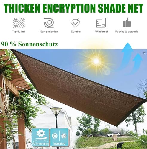 Malla negra oscura de jardin con bloqueador solar 90% para techo 5
