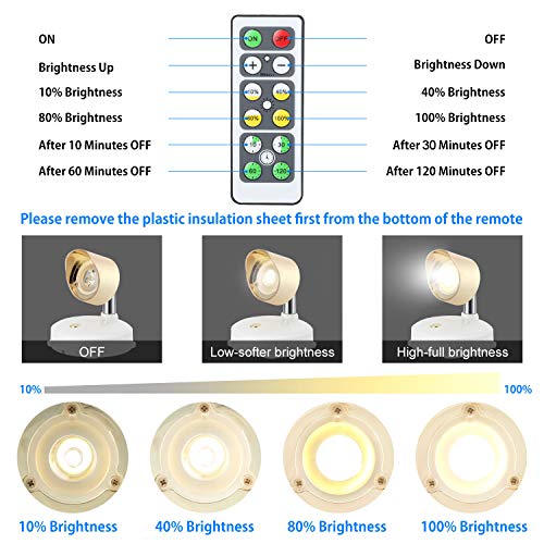 Wireless Spotlight, Battery Operated Accent Lights Art Lights for