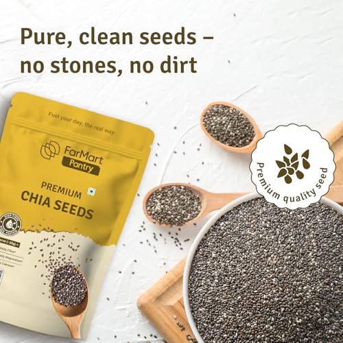 Image of FarMart Pantry Chia Seed 200g(Pack of 2)| Raw, Unroasted | Omega-3 & Protein Rich | 100% Natural Superfood |