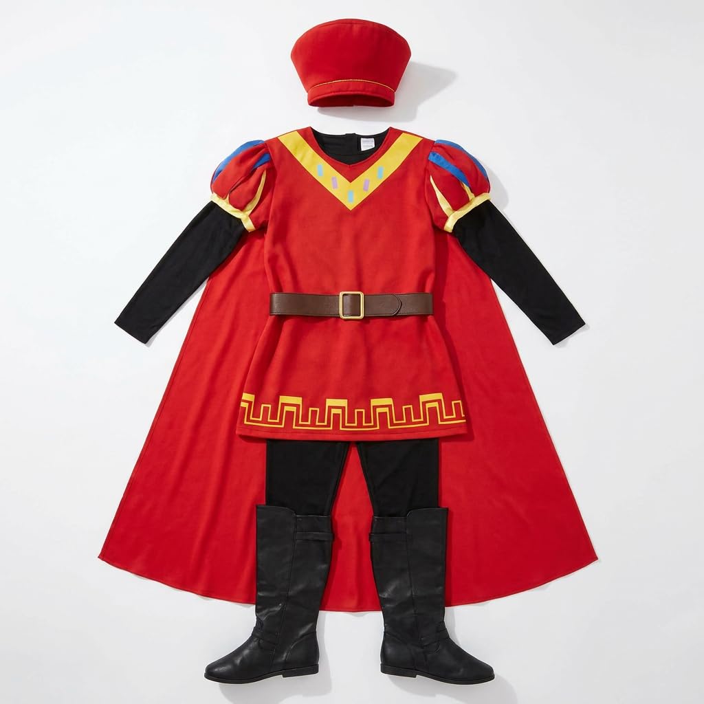 Morph Disfraz Noble Medieval Hombre Adulto Rojo, Disfraces de Pelicula, Traje de Cuentos, Disfraz Carnaval Hombre