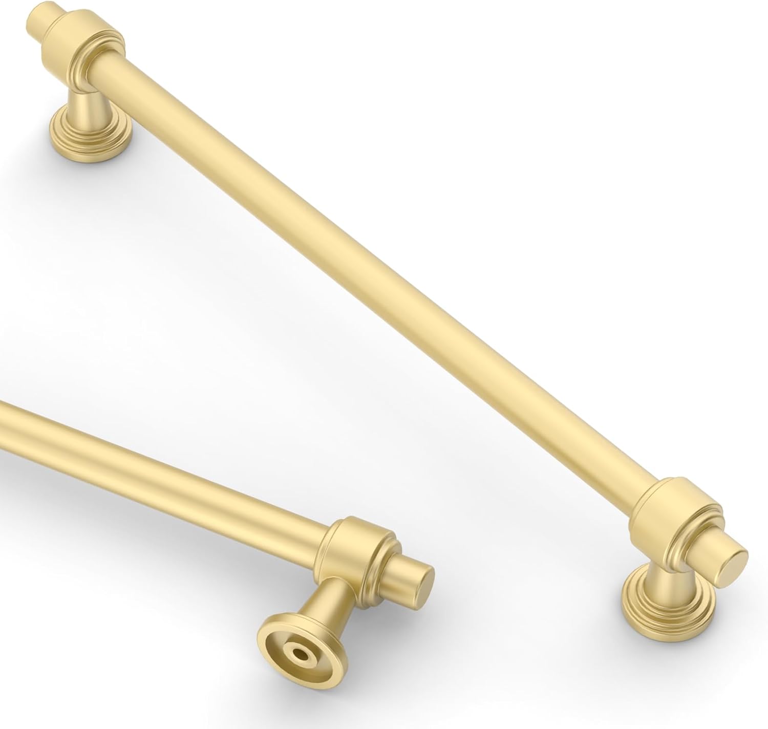 Asidrama 10 Pack 6.3 Inch(160mm) Brushed Gold Kitchen Cabinet Handles, Cabinet Pulls Kitchen Cabinet Hardware for Cupboard Drawer Pulls 6.3" Hole Center 10 Pack Brushed Gold