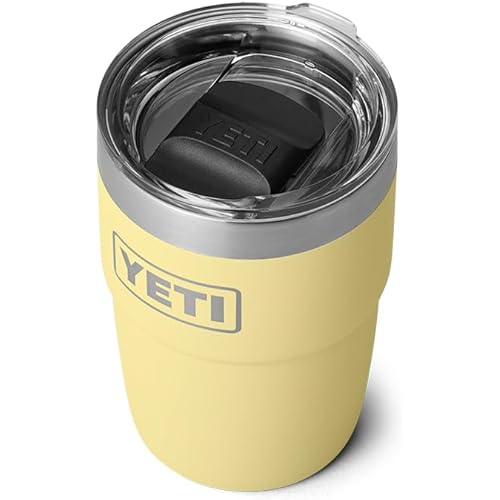 YETI Rambler 8 oz Stackable Cup, Stainless Steel, Vacuum Insulated Espresso Cup with MagSlider Lid, Daybreak Yellow