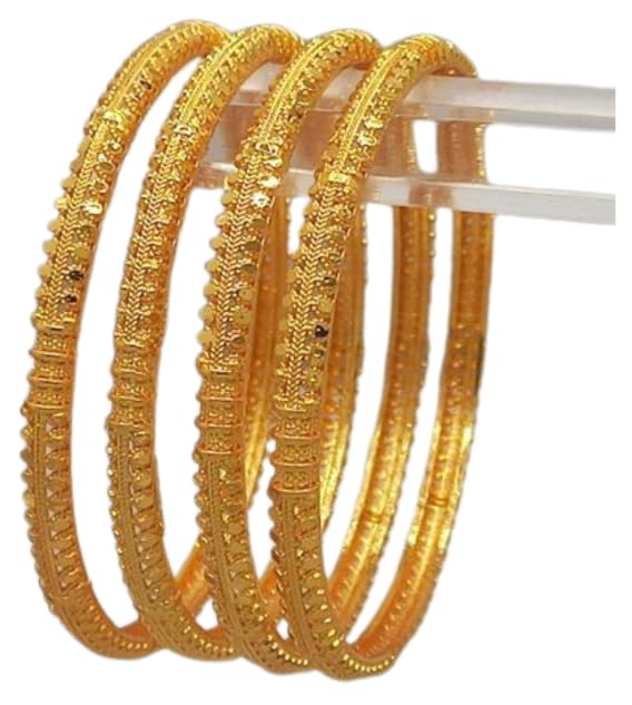 Thi Beauty Exclusive Collection: 4 Piece One Gram Gold Colour Bangles - Unique Design For A Distinctive Look For Women (2.2) (B0D2S1726Q) Amazon Price History, Amazon Price Tracker