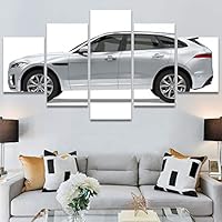 SIGNWIN 5 Panel Canvas Wall Art Modern Art Cars Edgy Industrial Mixed Media Multicolor Transportation for Home Decorations Ready to Hang - 60