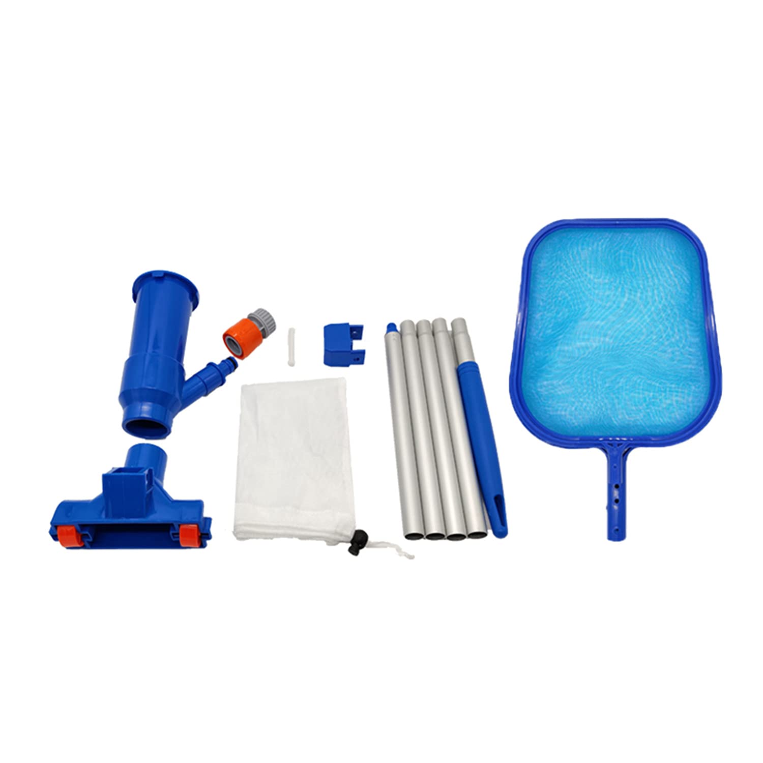 ZJDU Pool Cleaning Kit,Pool Vacuum Cleaner Skimmer Net with Fine Mesh Netting Cleaning Tool Maintenance Set,for Swimming Pool Pond Fountain Cleaning, Leaves, Dirt And Sand