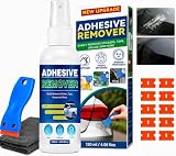 Clennaner Adhesive Remover, 4.06 Oz Sticker Remover for Cars, Windows, Floor, Glue Remover with Plastic Razor Blade Scraper – Rapidly Removes Labels, Stickers, Glue, Tape, Gum, Wax
