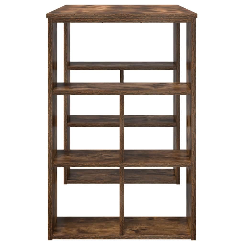 Scrivania affumicatura 90 x 50 x 75 cm, materiale in legno, con ripiano integrato, moderno tavolo per computer per ufficio domestico, versatile