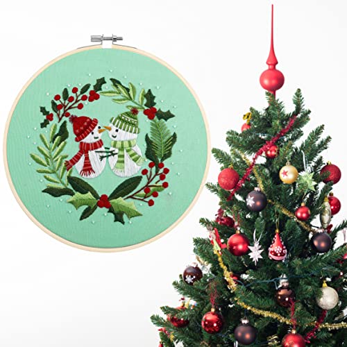Bonroy Embroidery Kit For Beginners, 4 Sets Embroidery Kit For Craft Lover Handy Stitch With Embroidery Fabric With Christmas,Embroidery Range Accessories #TOP4