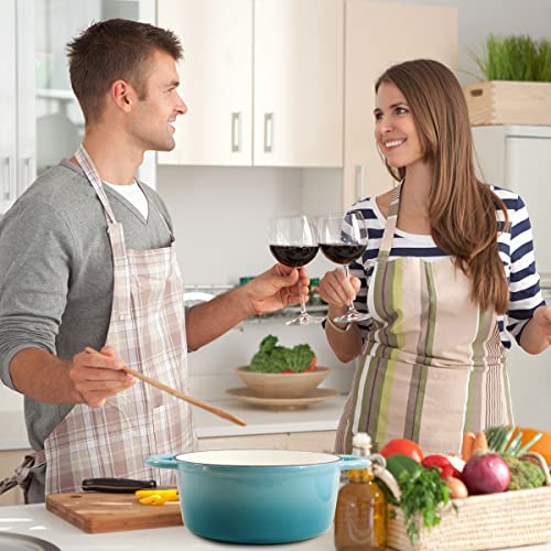 Cast Iron Dutch Oven 4.5 Quart Enameled Cast Iron Dutch Oven Pot With Lid Heavy Duty Dutch Oven Dual Handles Porcelain Enameled Cast Iron Pot For Baking Braiser Cooking Father's Day Or Friends Gifts,Aqua #TOP7