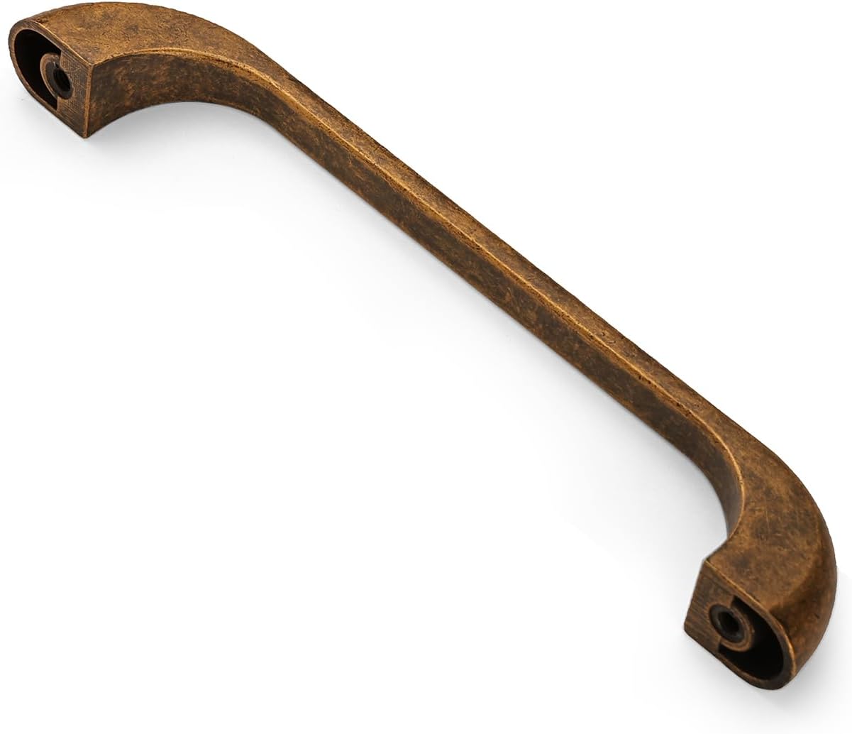 HARPOON 10 Pack Modern Drawer Handle Wardrobe, Kitchen Bar Cabinet Pulls Hardware, 5 Inch Hole Center, Antique Brass