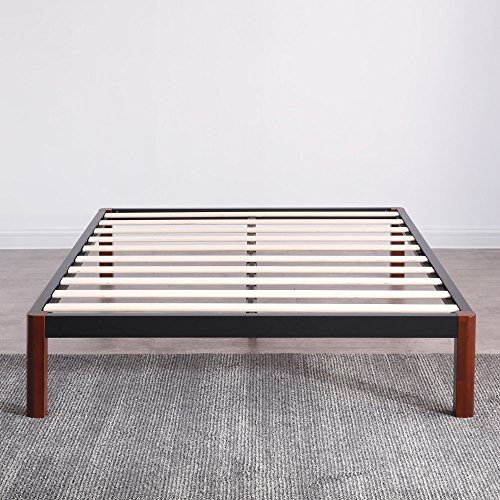 Classic Brands Decoro Devon Wood Slat And Metal Platform Bed Frame | Mattress Foundation, Full #TOP3