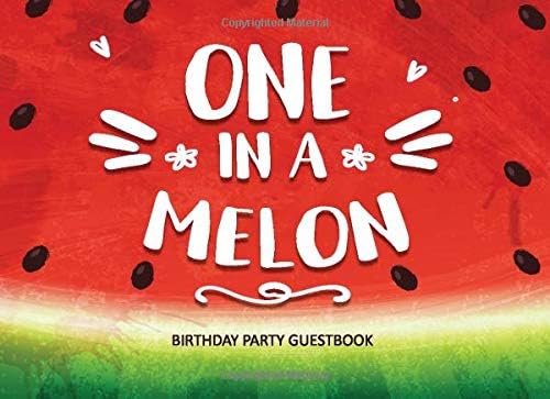 One In A Melon Birthday Party Guestbook