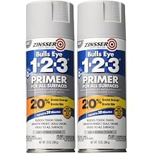Zinsser 290971 Bulls Eye 1-2-3 All Surface Spray Primer, 13 oz, Gray Pack of 2