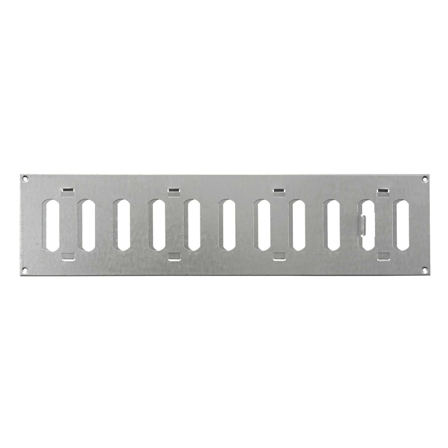 Prostko Ltd Black/White/Brown Galvanised Steel Air Vent Grille/ 400Mm X 100Mm/ With Shutter Flat Duct Cover/Wall Grille/Door Grille/Ceiling Grille