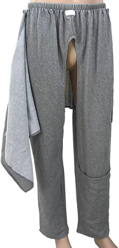 MJZYP Paralysis Clothing, Patient Pants Patient Care Clothes, Incontinence Trousers Easy To Wear And Take Off for Adult,Bedridden Patients,Disability & Elderly Large