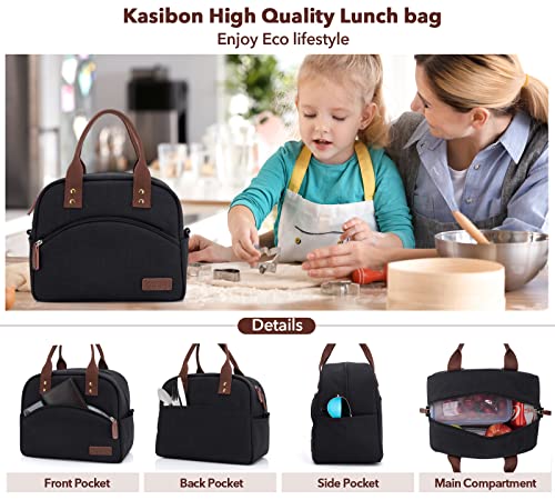 Kasibon Lunch Bag For Women Men Insulated Lunch Box Reusable Leakproof Soft Cooler Cooling Tote For Work Picnic Beach, Freezable Lunch Bag With Adjustable Shoulder Strap #TOP4