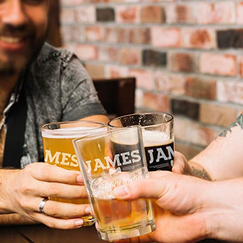 Engraved Personalized Pint Pilsner Beer Mug Glass - Custom Groomsmen Beer Glasses Gifts - 16 Oz  #TOP6