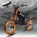 2000W Brushless Motor Powerful Electric Dirt Bike - This tuttio electric dirt bike is equipped with a powerful 2000W motor, which can continuously provide power of 34mph, provide you conquer challenging terrains and experience breathtaking accelerati...