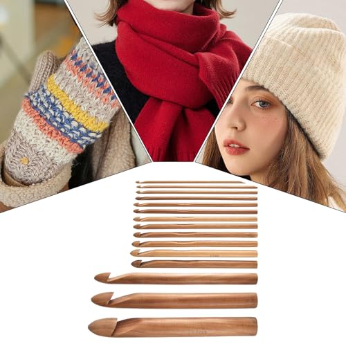 Ganchillo de madera ergonómico ideal para principiantes que buscan aprender a tejer sin fatiga 5