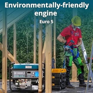 K&S LPG/Petrol Generator, 8000W Power, Dual Fuel Emergency Generator (8 kW) for Workshop, Construction, 4-Stroke, 15h Operating Time, AVR, Copper, 13A and 32A Sockets, Könner & Söhnen KS 10000E G