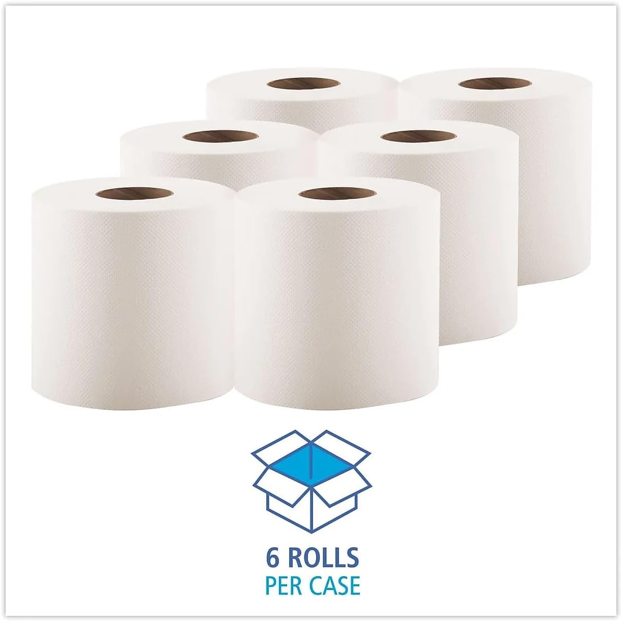 Boardwalk BWK6415 Center-Pull Hand Towels, 2-Ply, Perforated, 7-7/8" x 10", 660 per Roll (Case of 6 Rolls)