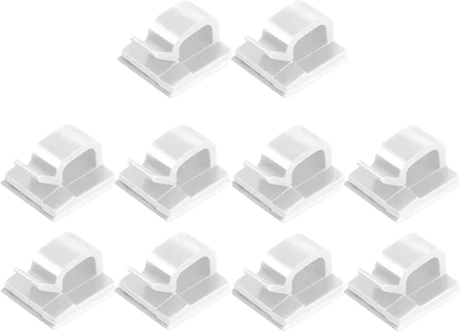 Cable Management Clips 100pcs Car Cable Clamp Accessories Self-adhesive Line Management Clips Wiring Electrical Equipment Supplies Home Improvement for TV PC Ethernet(White)