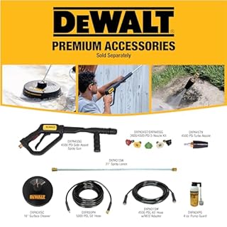 DeWalt DXPW3425E-S 3400 PSI Gas Pressure Washer, 2.5 GPM Axial Cam Pump, 208cc Recoil with Electric Start Engine, Spray Gun and Wand, 5 QC Nozzles, 5/16-in. x 25-ft. Hose, 49-State