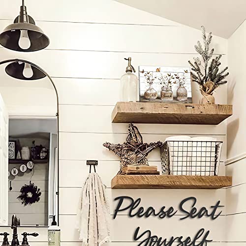 Parylore Farmhouse Bathroom Decor Wall Art Cotton Flower Picture Wall Decor Rustic Mason Jar Farmhouse Style Painting Framed Modern Artwork For Living Room Bedroom Bathroom Office Home Decor 16x24 In - Image 4