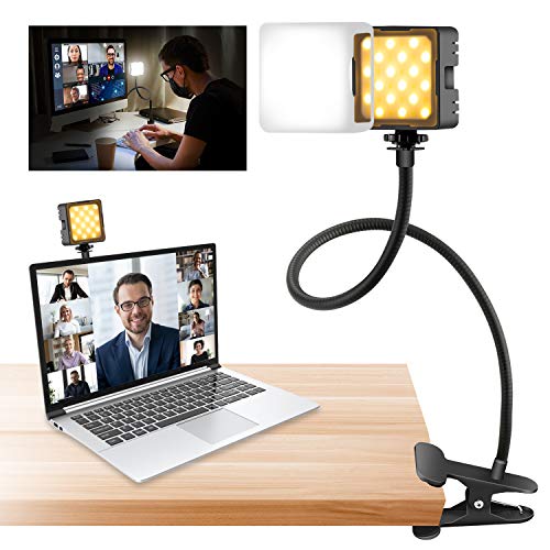 Zoom Lighting for Computer, Sutefoto Video Conferencing Light for Zoom Meetings, Laptop Conference Call Light for Remote Working(Mini Bi-Color Light+Desk Mount)